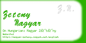 zeteny magyar business card